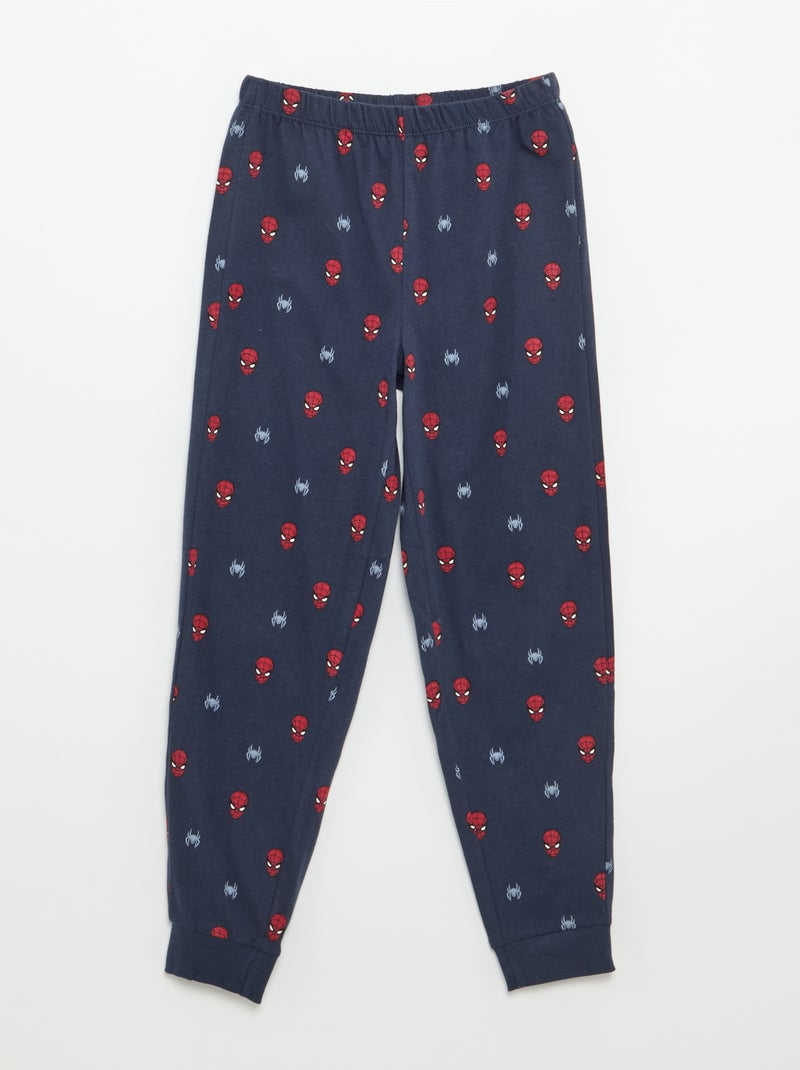 Pijama de 2 piezas "Marvel" - Camiseta de manga larga + pantalón Azul marino - Kiabi