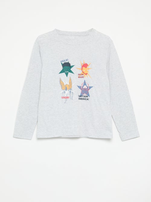 Pijama de 2 piezas 'Marvel' - Camiseta de manga larga + pantalón - Kiabi
