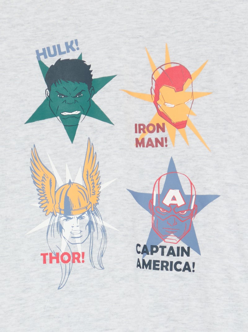Pijama de 2 piezas 'Marvel' - Camiseta de manga larga + pantalón Gris - Kiabi