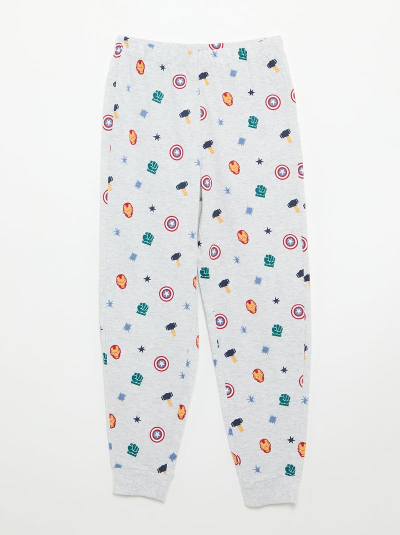 Pijama de 2 piezas 'Marvel' - Camiseta de manga larga + pantalón Gris - Kiabi