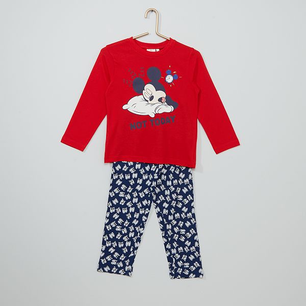 Pijama De 2 Piezas Mickey Bebe Nino Rojo Kiabi 9 00