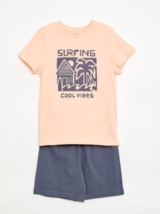 Pijama de 2 piezas Pantalón corto + camiseta