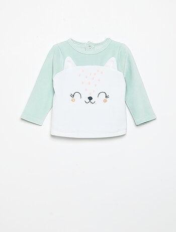 Pijama de 2 piezas 'Petit Béguin' - Camiseta de manga larga + pantalón con pies