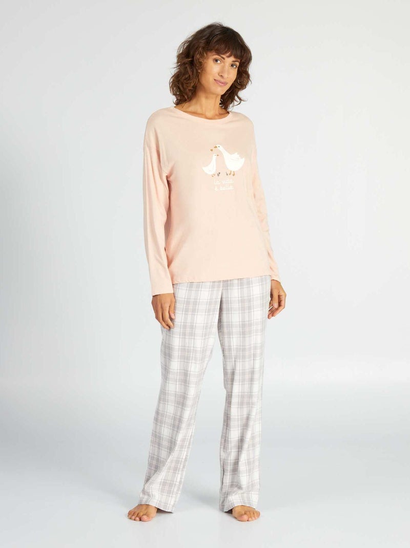 Pijama de 2 piezas ROSA - Kiabi