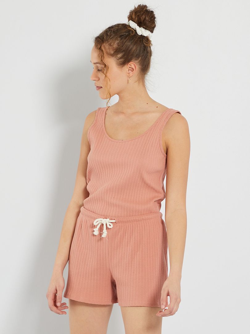 Pijama de 2 piezas rosa - Kiabi