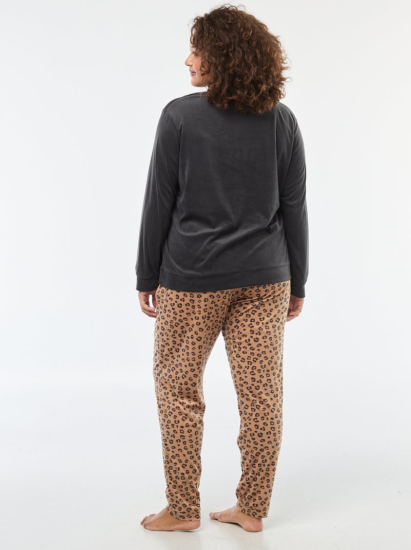 Pijama de 2 piezas 'Simba' 'El Rey León' 'Disney' en polar Gris - Kiabi