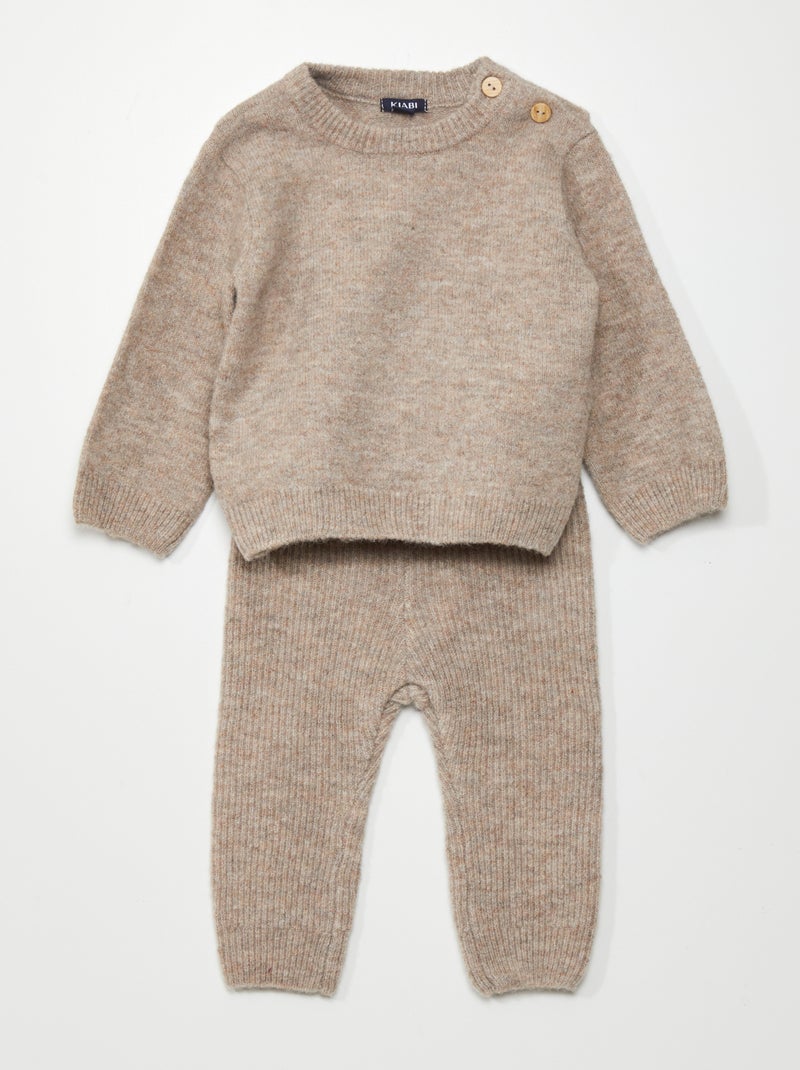 Pijama de 2 piezas MARRON - Kiabi