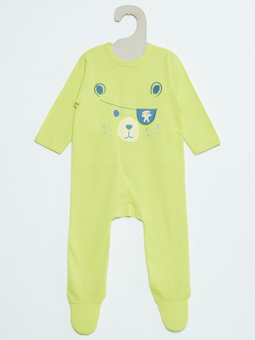 Pijama de algodón amarillo - Kiabi