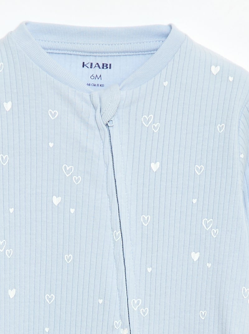 Pijama de algodón Azul - Kiabi