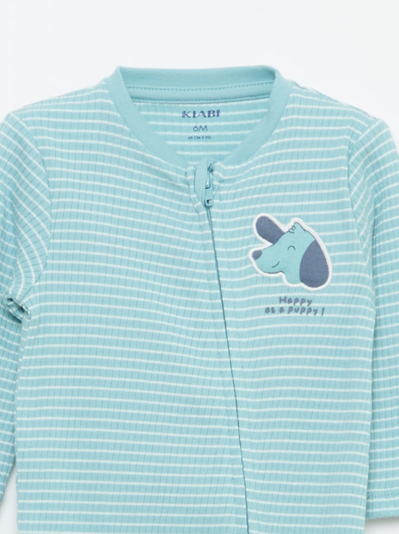 Pijama de algodón Azul - Kiabi