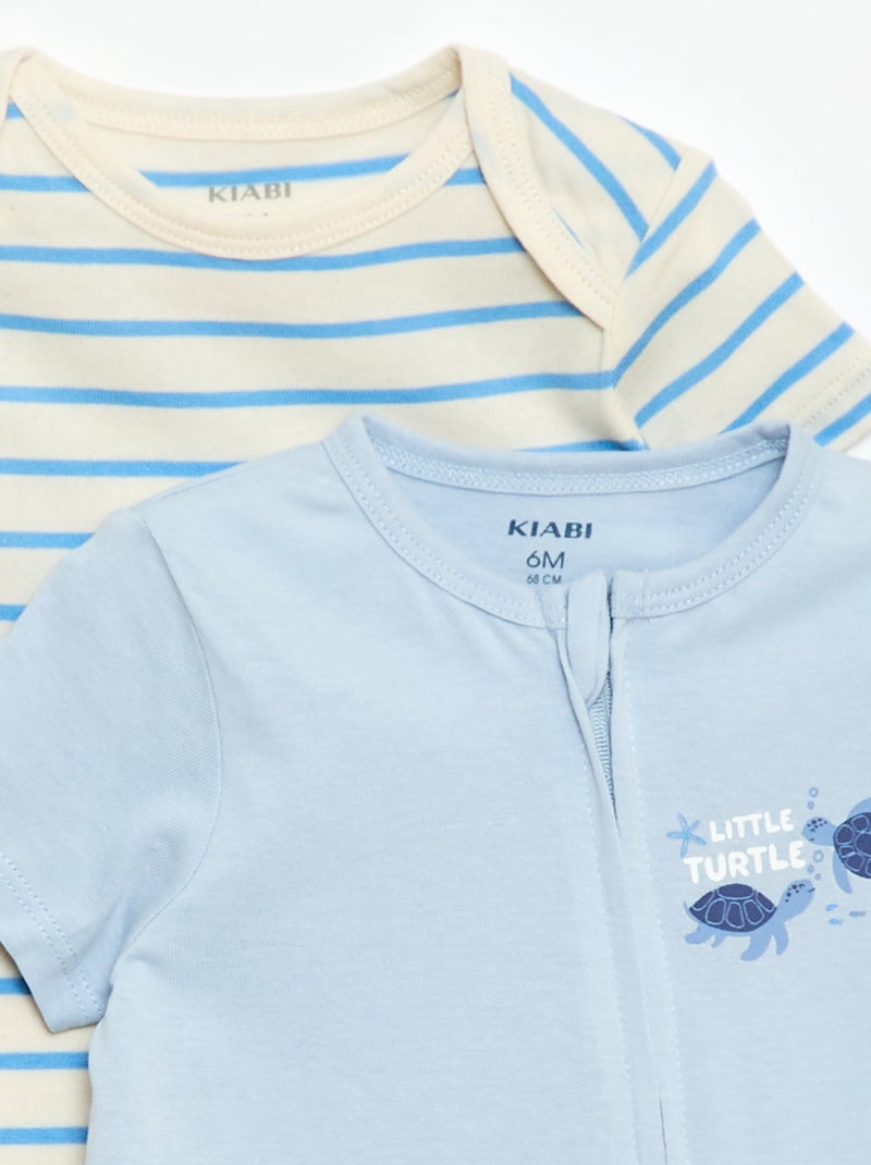 Pijama de algodón Azul - Kiabi