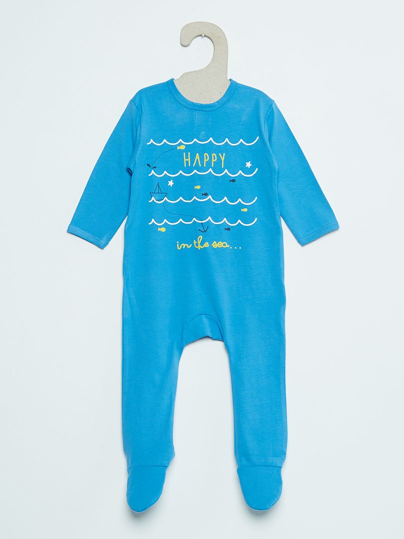 Pijama de algodón azul - Kiabi