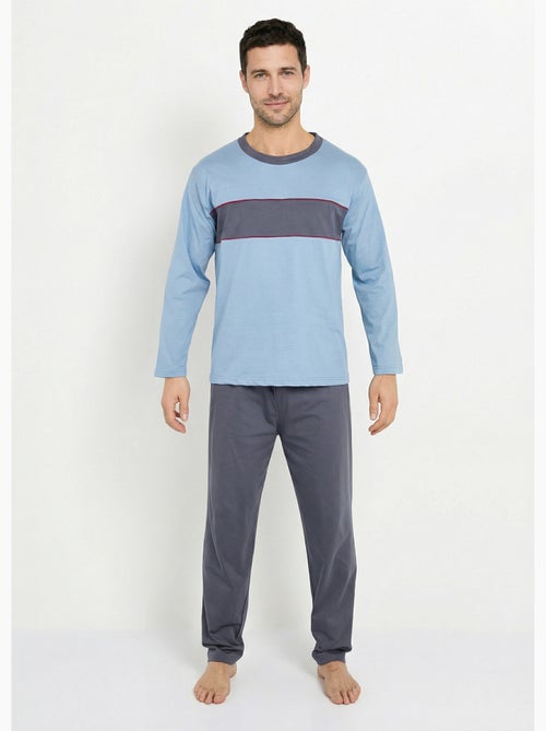 Pijama de algodón bicolor - Afibel - Kiabi