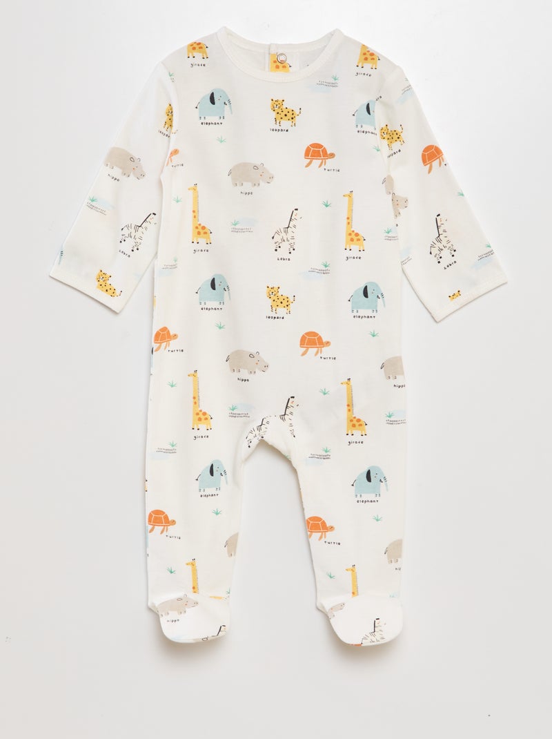 Pijama de algodón BLANCO - Kiabi