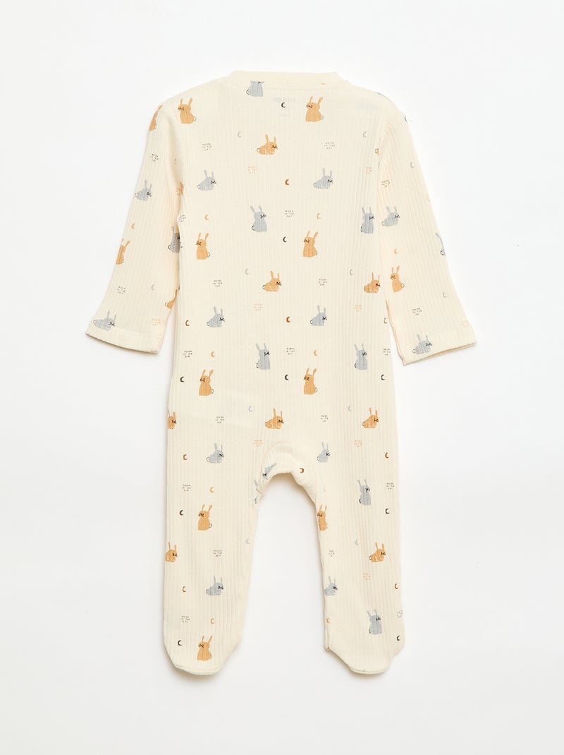 Pijama de algodón Blanco - Kiabi