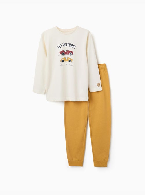 Pijama de algodón con estampado de coches de carreras - Kiabi Pijama de algodón con estampado de coches de carreras - Kiabi