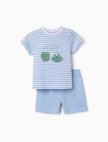 Pijama de algodón con estampado de cocodrilo