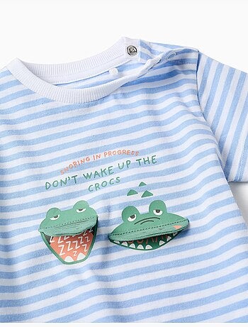 Pijama de algodón con estampado de cocodrilo