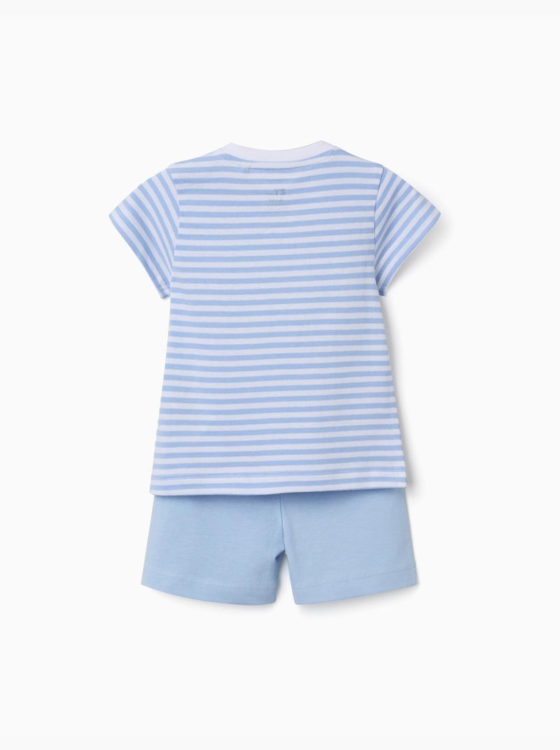 Pijama de algodón con estampado de cocodrilo Azul claro - Kiabi