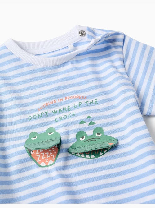 Pijama de algodón con estampado de cocodrilo - Kiabi