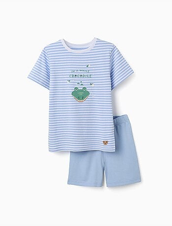 Pijama de algodón con estampado de cocodrilo que brilla en la oscuridad