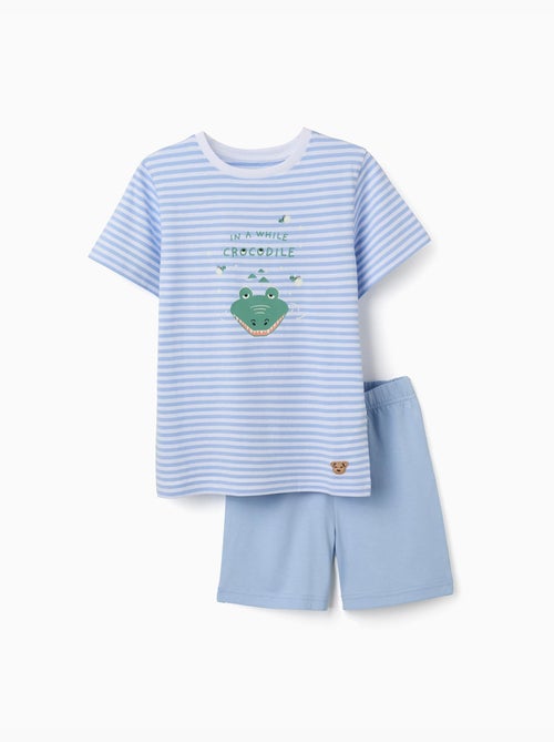 Pijama de algodón con estampado de cocodrilo que brilla en la oscuridad - Kiabi