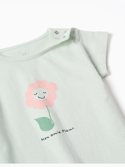 Pijama de algodón con estampado de flores - Kiabi Pijama de algodón con estampado de flores - Kiabi