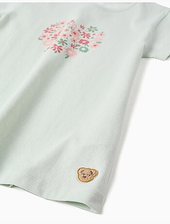 Pijama de algodón con estampado de flores