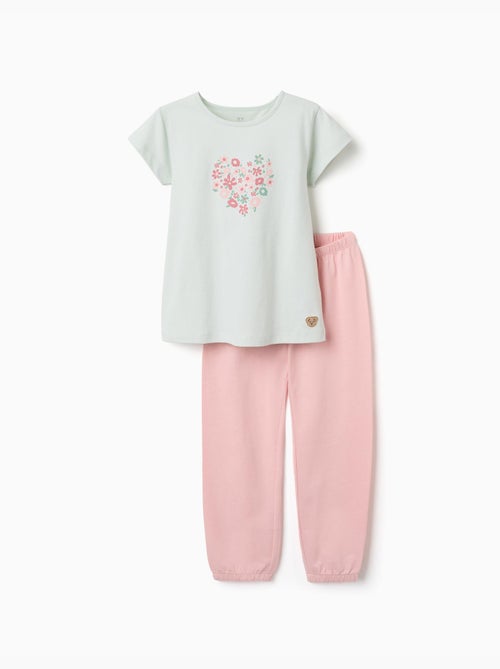 Pijama de algodón con estampado de flores - Kiabi Pijama de algodón con estampado de flores - Kiabi