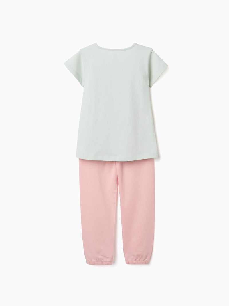 Pijama de algodón con estampado de flores Verde - Kiabi