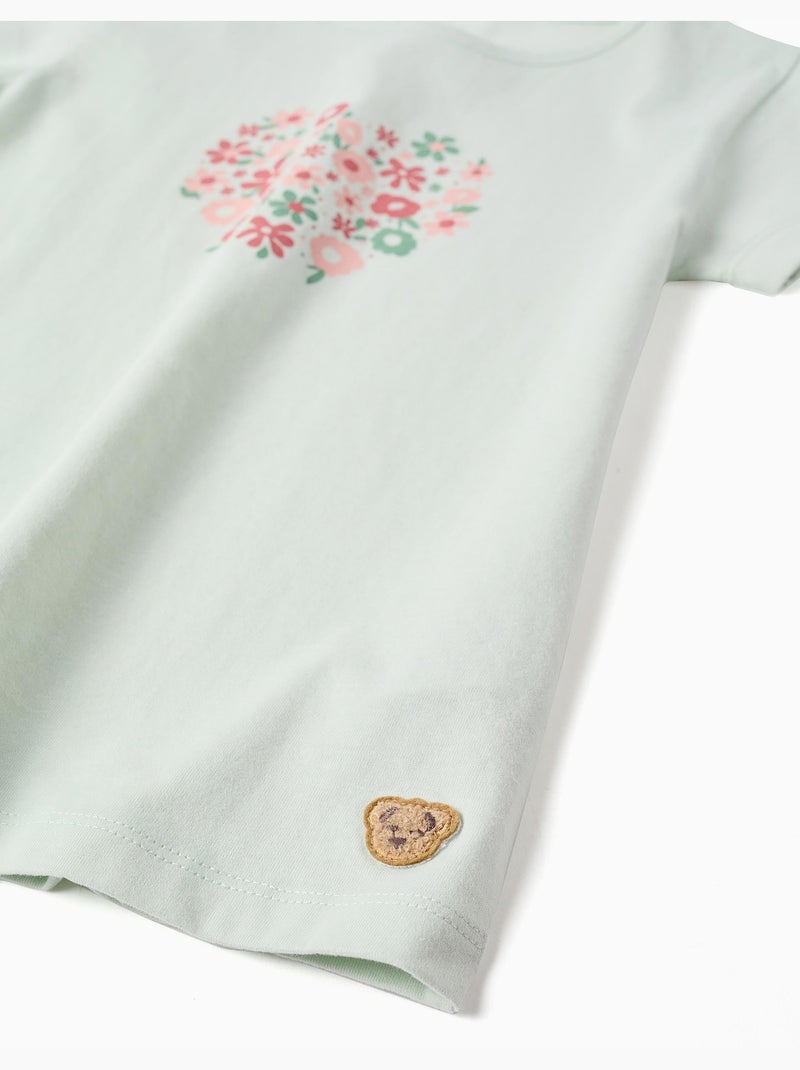 Pijama de algodón con estampado de flores Verde - Kiabi