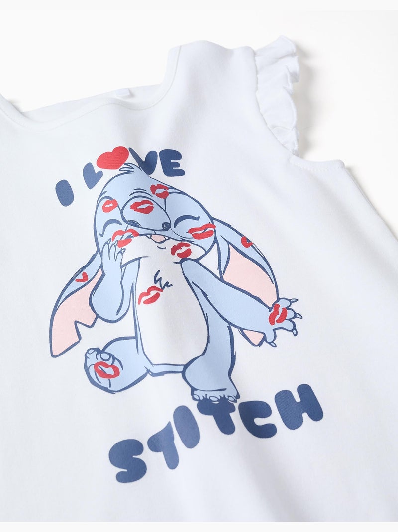 Pijama de algodón con estampado de Stitch Blanco - Kiabi