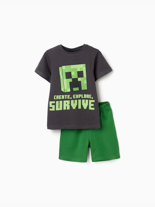 Pijama de algodón con estampado Minecraft - Kiabi