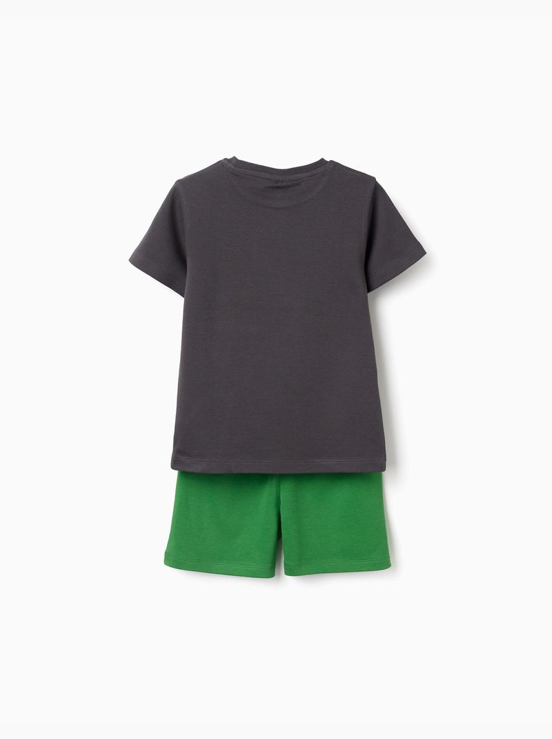 Pijama de algodón con estampado Minecraft Gris oscuro - Kiabi