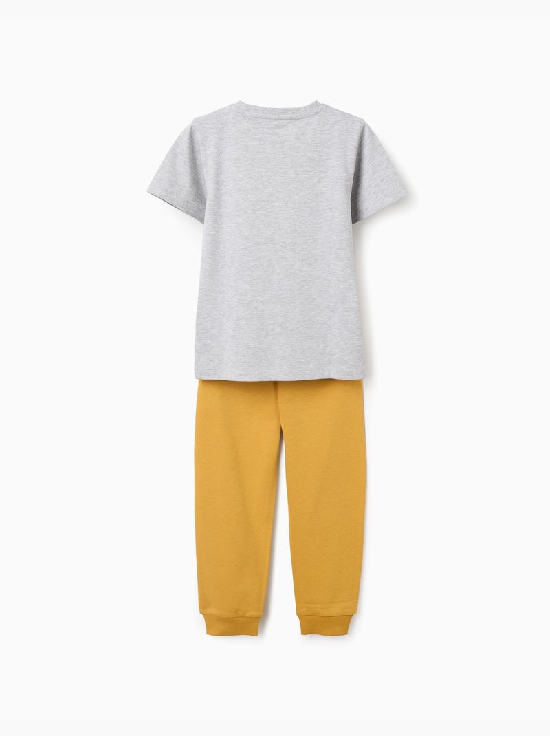 Pijama de algodón con estampado Nap Ninja Gris claro - Kiabi