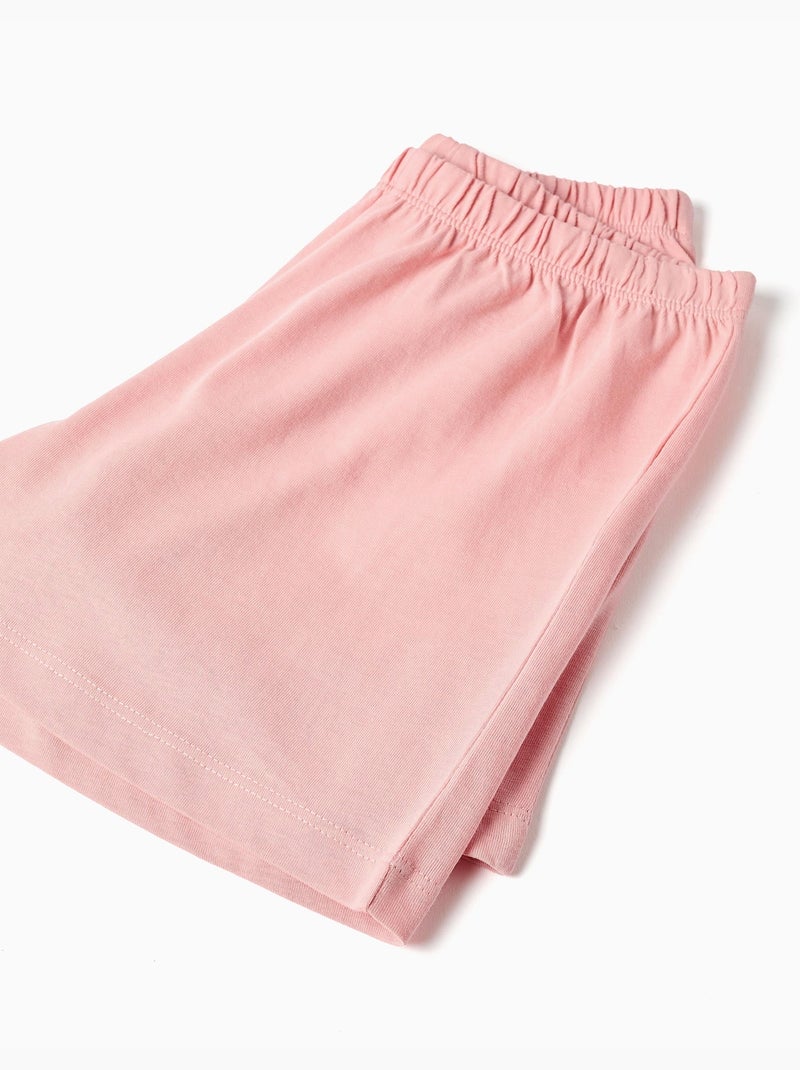 Pijama de algodón con motivo de corazón y volantes Rosa claro - Kiabi