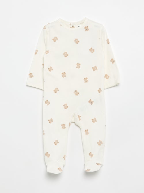 Pijama de algodón de jersey para dormir - Kiabi Pijama de algodón de jersey para dormir - Kiabi