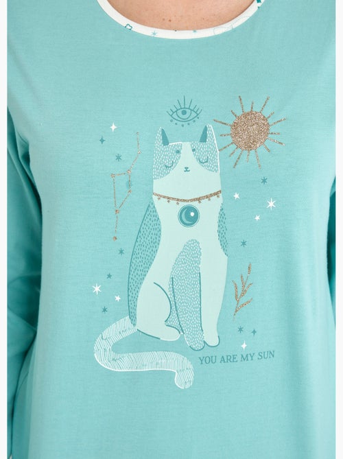 Pijama de algodón de manga larga - Afibel - Kiabi