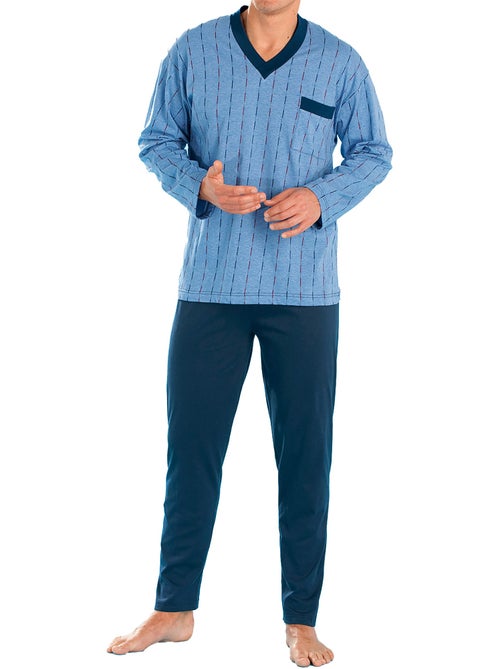 Pijama de algodón de manga larga - Afibel - Kiabi