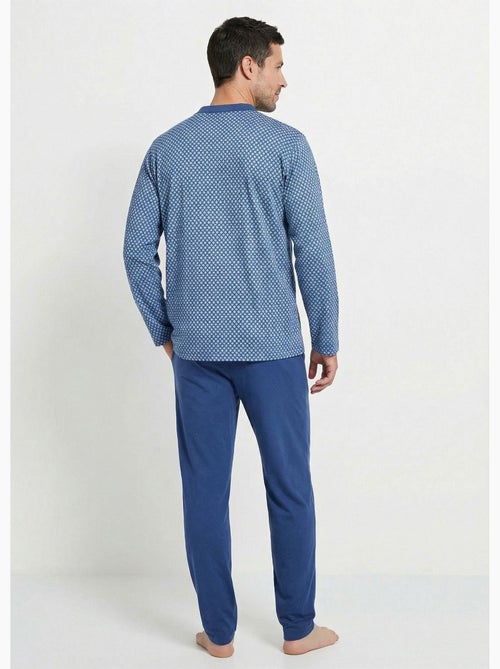 pijama de algodón de manga larga con botones - Kiabi