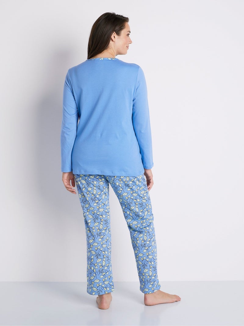 Pijama de algodón estampado con estampado de koalas - Afibel Azul - Kiabi