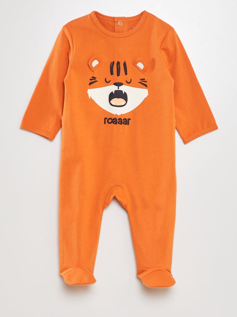 Pijama de algodón NARANJA - Kiabi