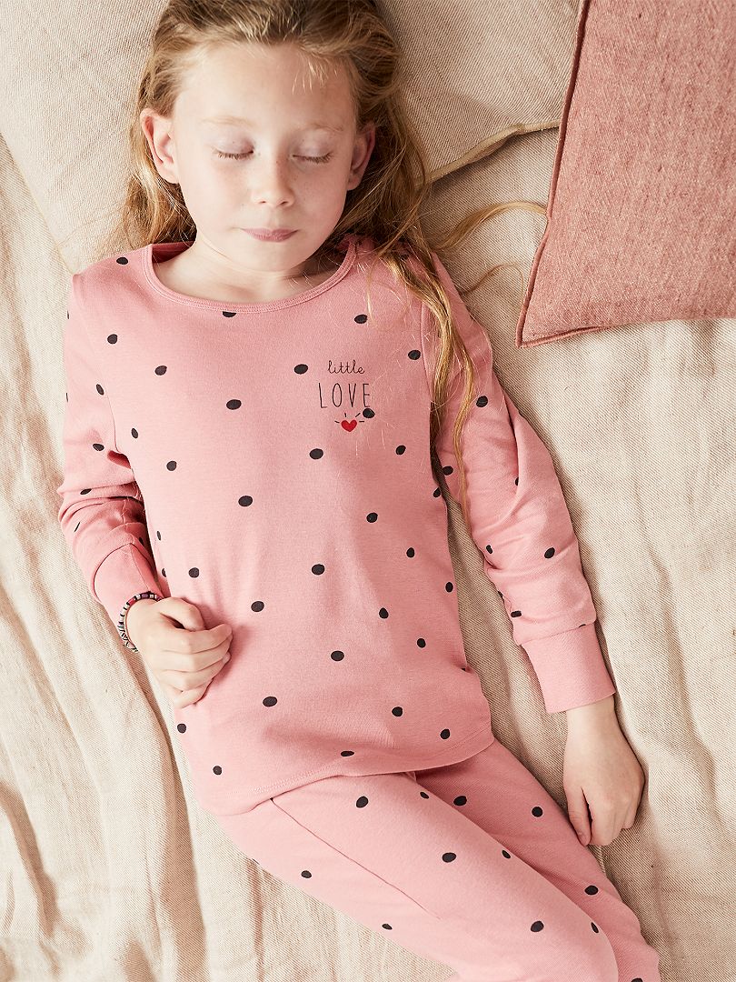 Pijama de algodón puro ROSA - Kiabi