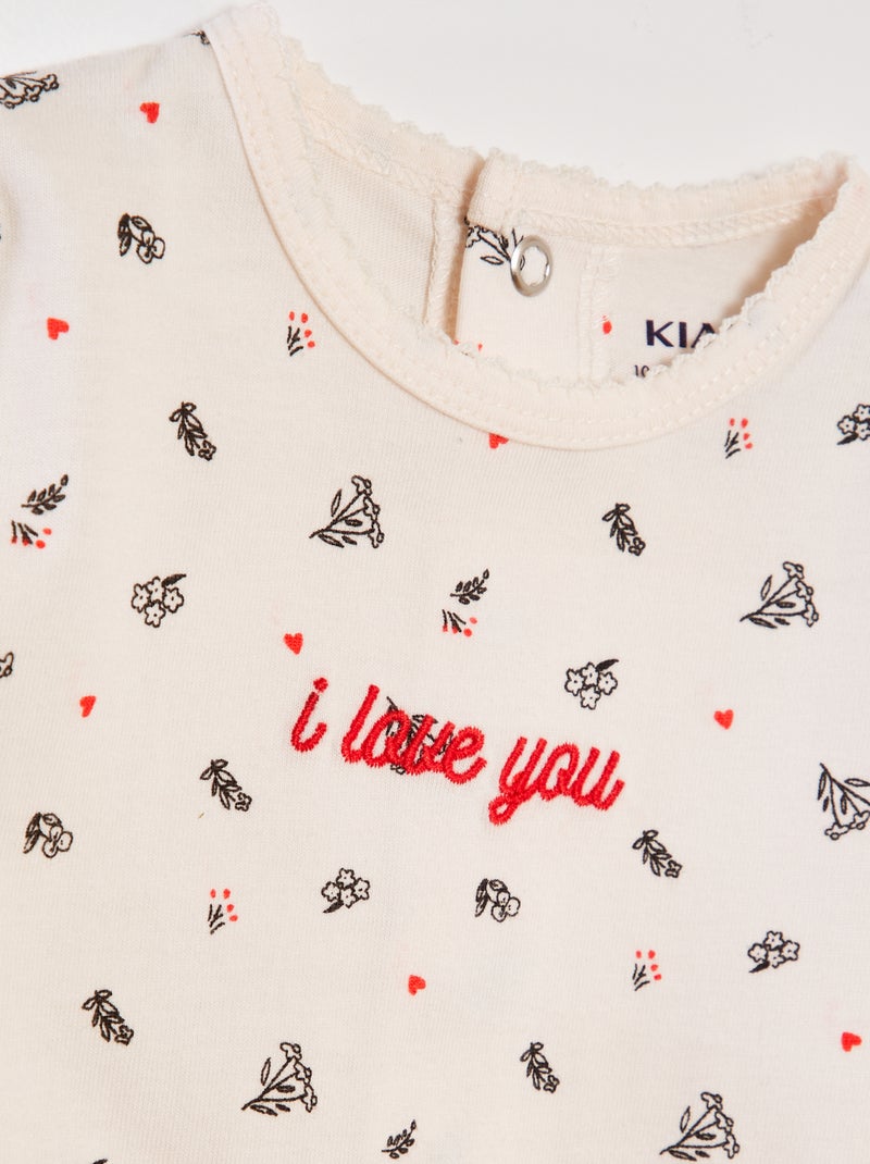 Pijama de algodón ROSA - Kiabi