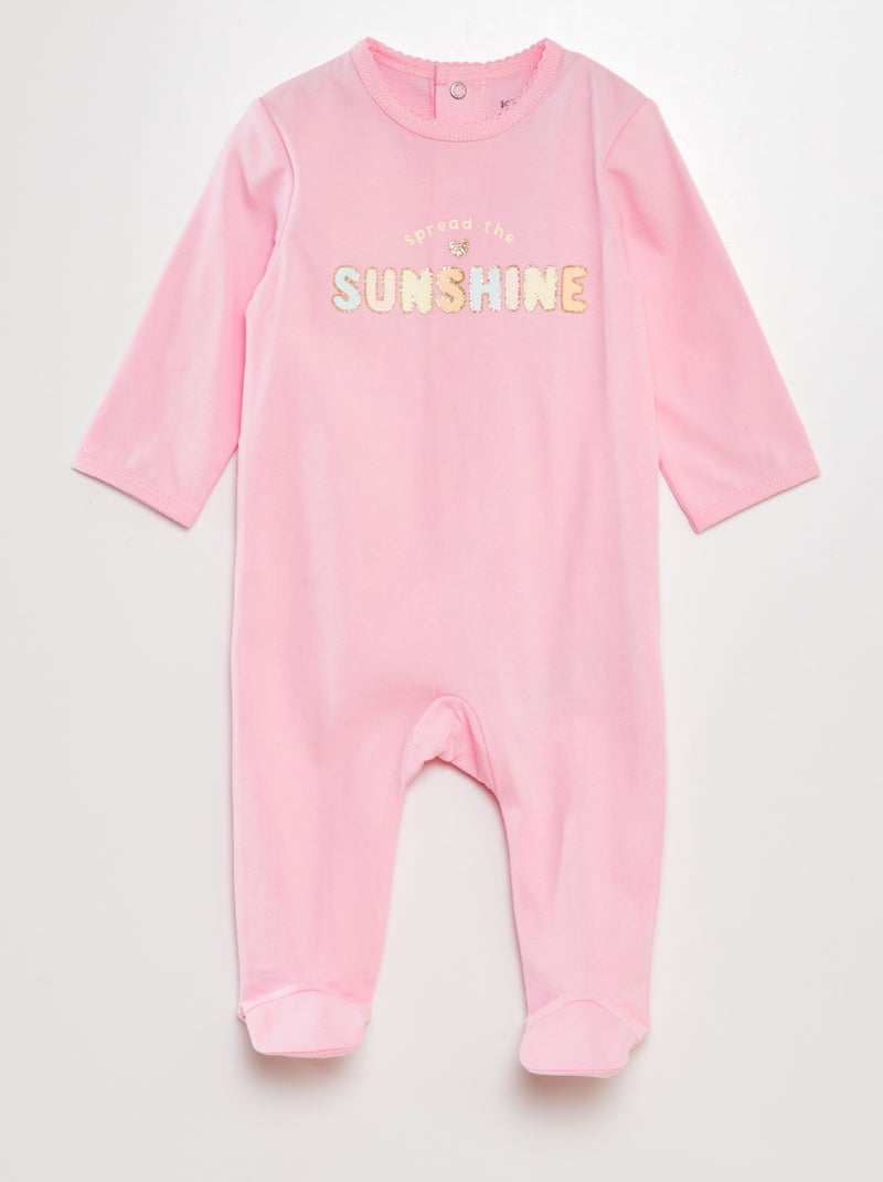 Pijama de algodón ROSA - Kiabi