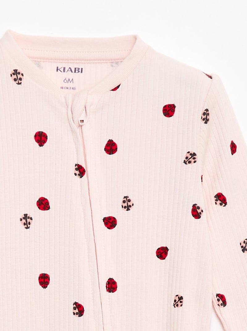 Pijama de algodón Rosa - Kiabi