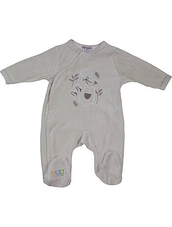 Pijama de bebé de terciopelo Barboteuse de Les Chatounets