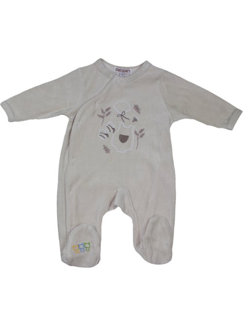 Pijama de bebé de terciopelo Barboteuse de Les Chatounets - Kiabi Pijama de bebé de terciopelo Barboteuse de Les Chatounets - Kiabi