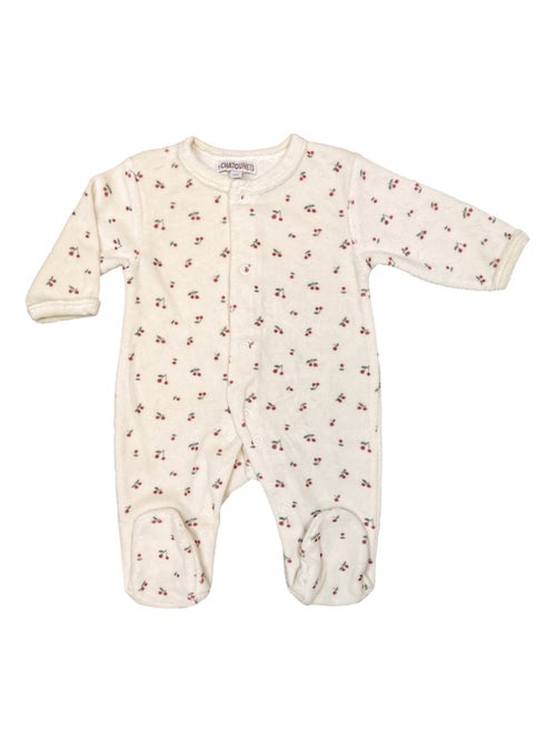 Pijama de bebé de terciopelo cereza de Les Chatounets - Kiabi