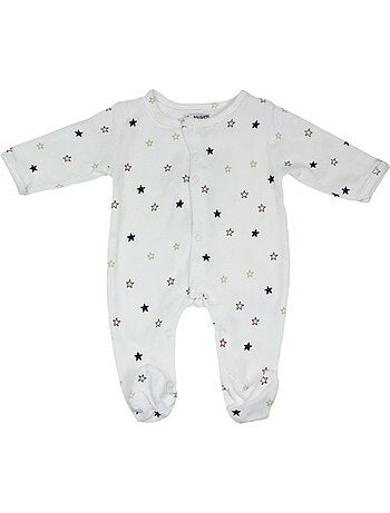 Pijama de bebé de terciopelo Etoiles de Les Chatounets